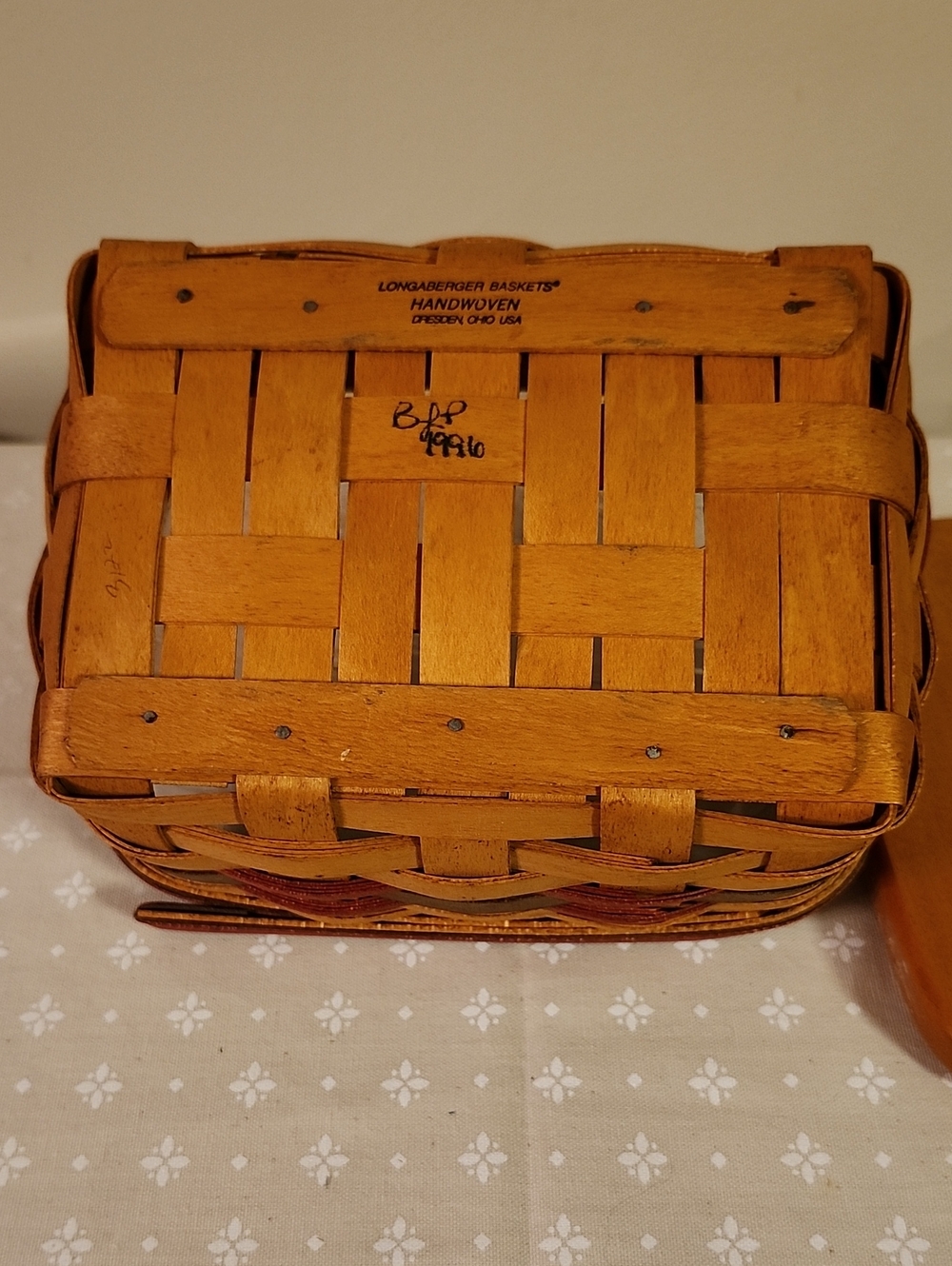 Longaberger Father's Day Address Basket With Painted Lid - Picture 6 of 9